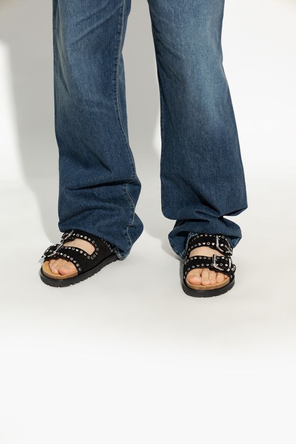 Dsquared2 lace-up leather boots - Black Suede slides